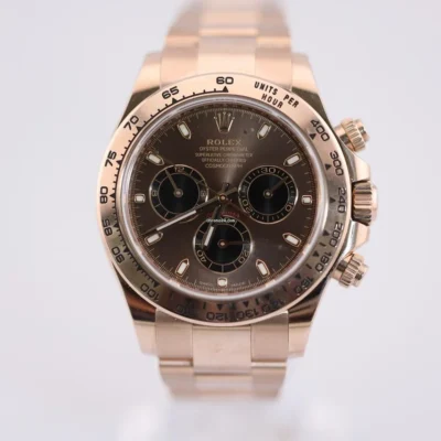 Rolex Daytona 2023 Rolex Daytona Rose Gold Chocolate Dial 116505