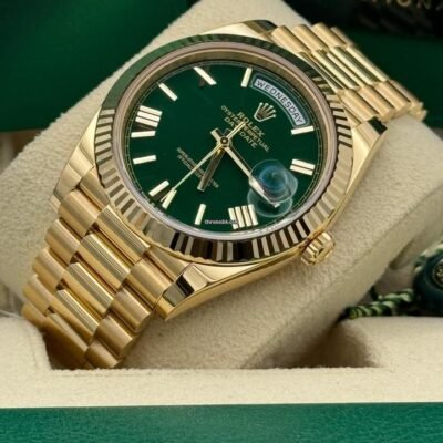 Rolex Day-Date 40 Money Green Dial / Unworn / Full Set
