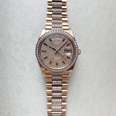 Rolex Day-Date Diamond & Rainbow Sapphire 128345RBR-0043
