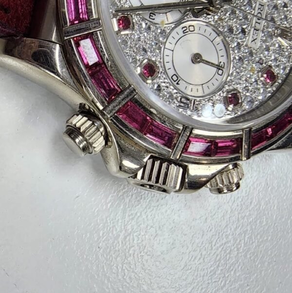 Daytona 16589 Zenith Ruby Bezel & Pave Diamond Dial - Image 5